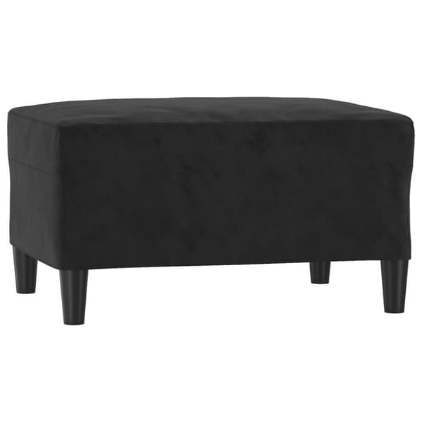 vidaXL sofasæt 3 dele med hynder velour sort