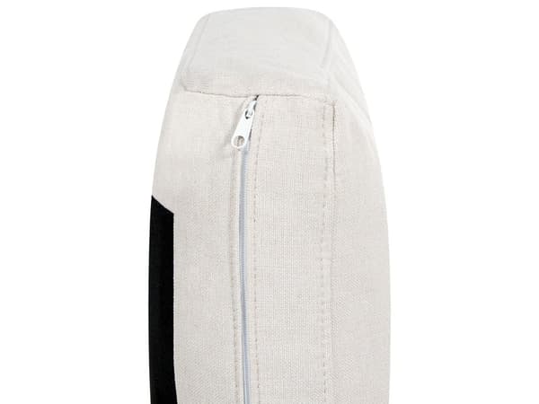 Soffa 2-sitsig Sandbeige Tygklädsel Rundade Armstöd Träram Dynor Modern Vardagsrum
