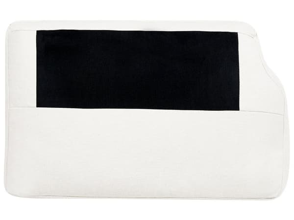 Soffa 2-sitsig Vit Tygklädsel Rundade Armstöd Träram Dynor Modern Vardagsrum