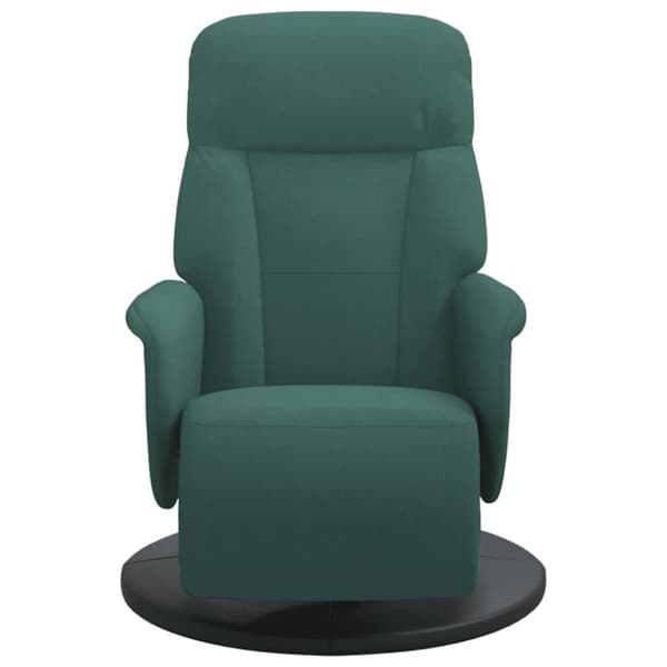 vidaXL Reclinerfåtölj med fotstöd mörkgrön sammet