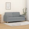 Miniatyrbillede 8 af 8: vidaXL 2-personers sofa 140 cm stof lysegrå