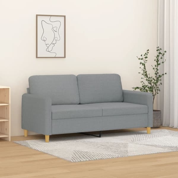 vidaXL 2-personers sofa 140 cm stof lysegrå