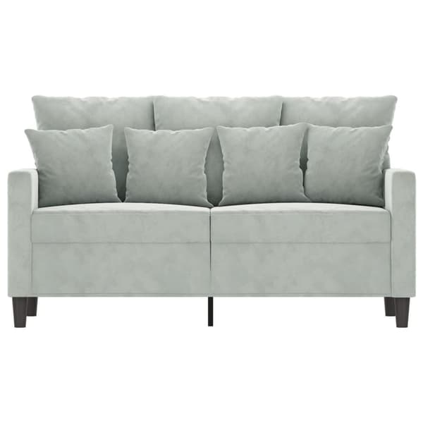 vidaXL 2-sitssoffa ljusgrå 120 cm sammet