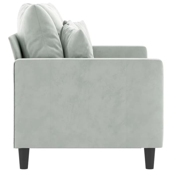vidaXL 2-personers sofa 120 cm velour lysegrå