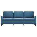 Miniatyrbillede 2 af 8: vidaXL 3-personers sofa 180 cm velour blå