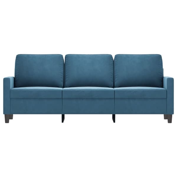 vidaXL 3-personers sofa 180 cm velour blå