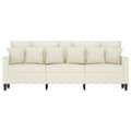 Miniatyrbillede 3 af 8: vidaXL 3-personers sofa 180 cm fløjl cremefarvet