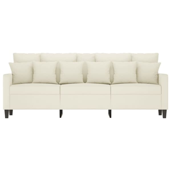 vidaXL 3-personers sofa 180 cm fløjl cremefarvet