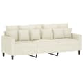 Miniatyrbillede 2 af 8: vidaXL 3-personers sofa 180 cm fløjl cremefarvet
