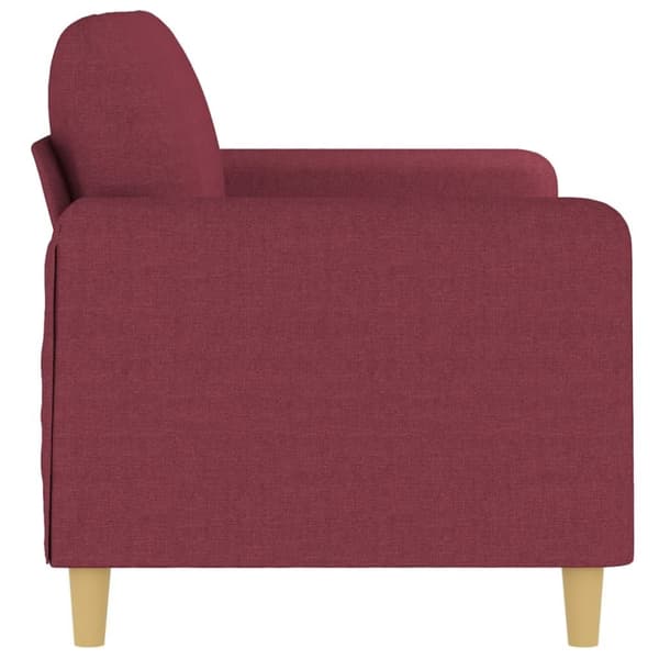 vidaXL 2-sitssoffa vinröd 140 cm tyg