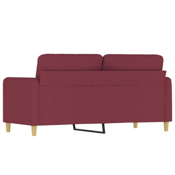 vidaXL 2-sitssoffa vinröd 140 cm tyg