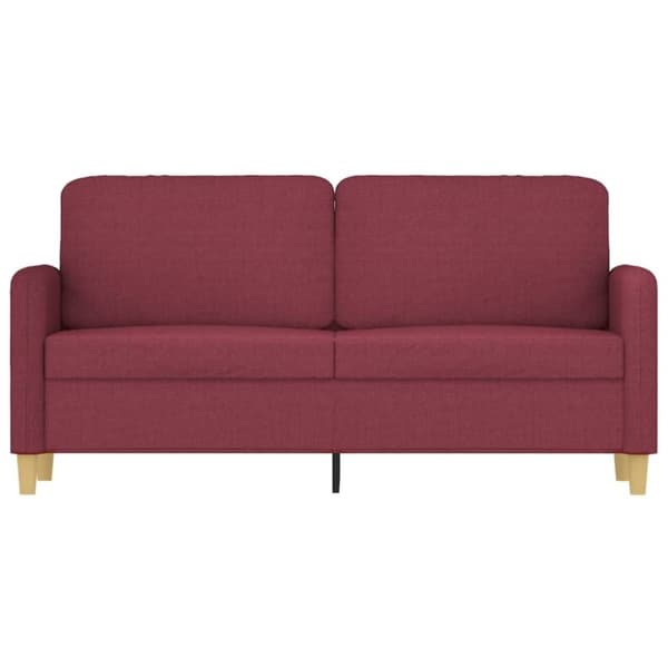 vidaXL 2-sitssoffa vinröd 140 cm tyg