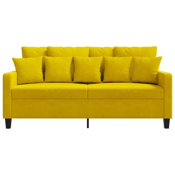 vidaXL 2-sitssoffa gul 140 cm sammet