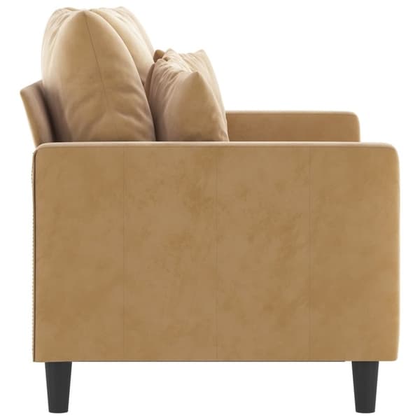 vidaXL 2-sitssoffa brun 120 cm sammet