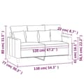 Miniatyrbild 8 av 8: vidaXL 2-sitssoffa brun 120 cm sammet