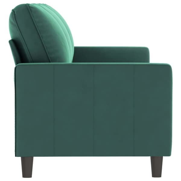 vidaXL 3-personers sofa 180 cm fløjl mørkegrøn