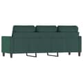 Miniatyrbillede 4 af 8: vidaXL 3-personers sofa 180 cm fløjl mørkegrøn