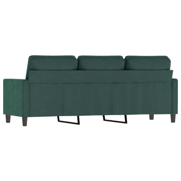 vidaXL 3-personers sofa 180 cm fløjl mørkegrøn