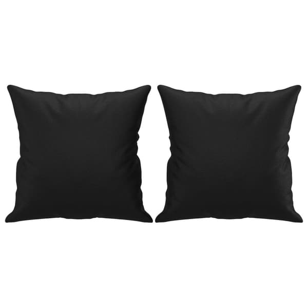 vidaXL 2-personers sofa med pyntepuder 140 cm kunstlæder sort