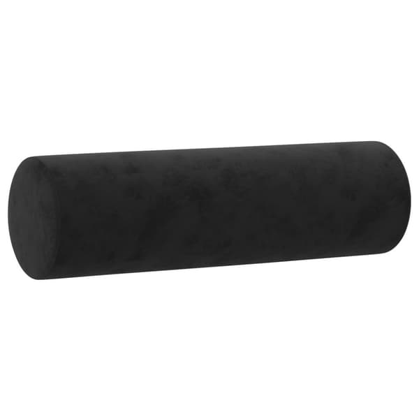 vidaXL 3-sitssoffa med prydnadskuddar svart 180 cm sammet