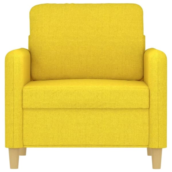 vidaXL Fåtölj ljusgul 60 cm tyg