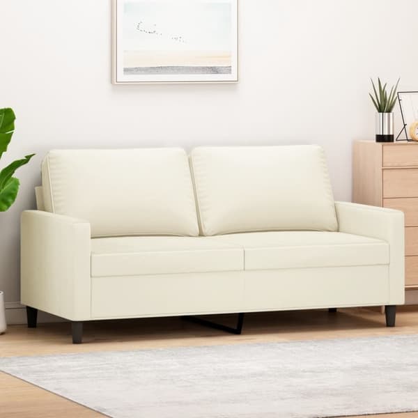 vidaXL 2-personers sofa 140 cm velour cremefarvet