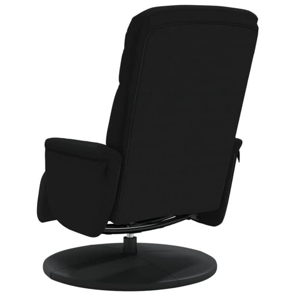vidaXL Reclinerfåtölj med fotstöd svart sammet