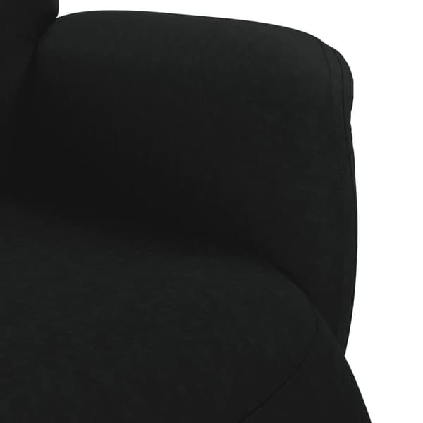 vidaXL Reclinerfåtölj med fotstöd svart sammet