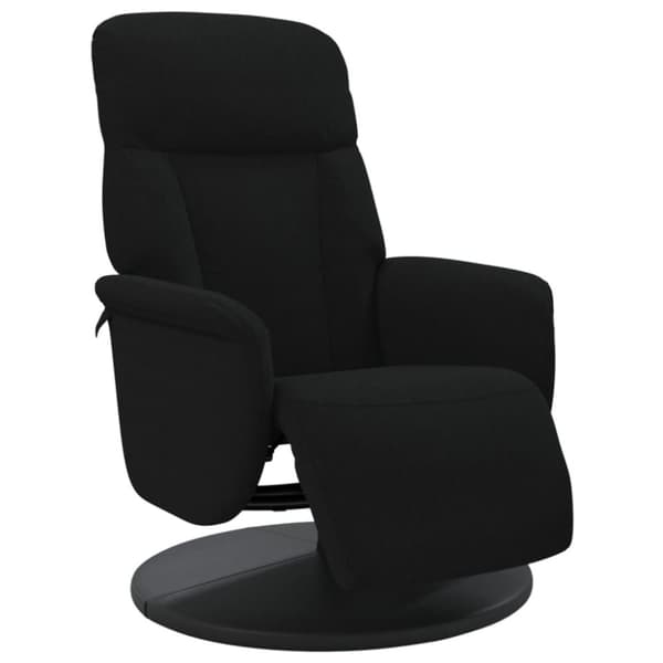 vidaXL Reclinerfåtölj med fotstöd svart sammet