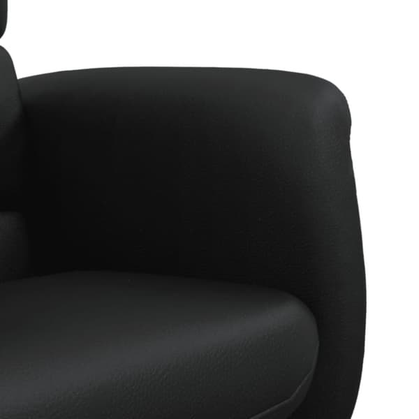 vidaXL Reclinerfåtölj med fotpall svart konstläder