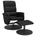 Miniatyrbild 1 av 9: vidaXL Reclinerfåtölj med fotpall svart konstläder