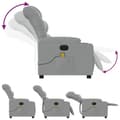 Miniatyrbild 7 av 11: vidaXL Elektrisk massagefåtölj ljusgrå tyg