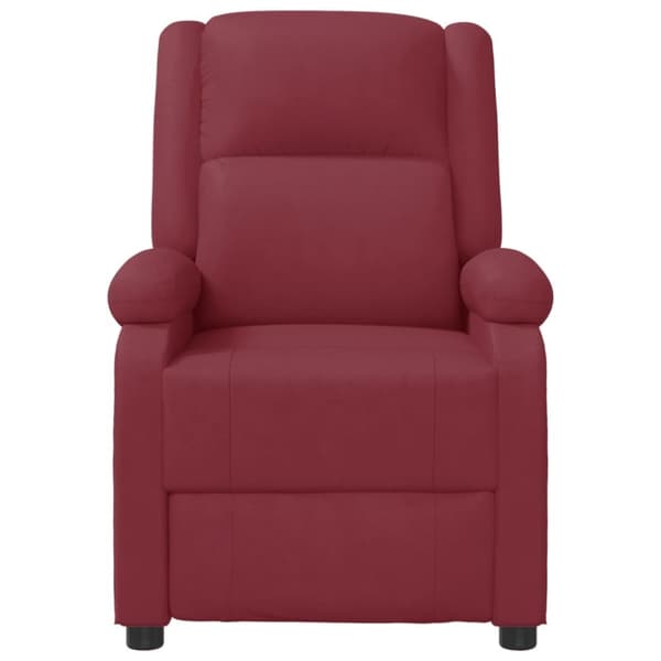 vidaXL Reclinerfåtölj vinröd konstläder