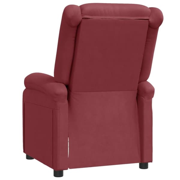 vidaXL Reclinerfåtölj vinröd konstläder