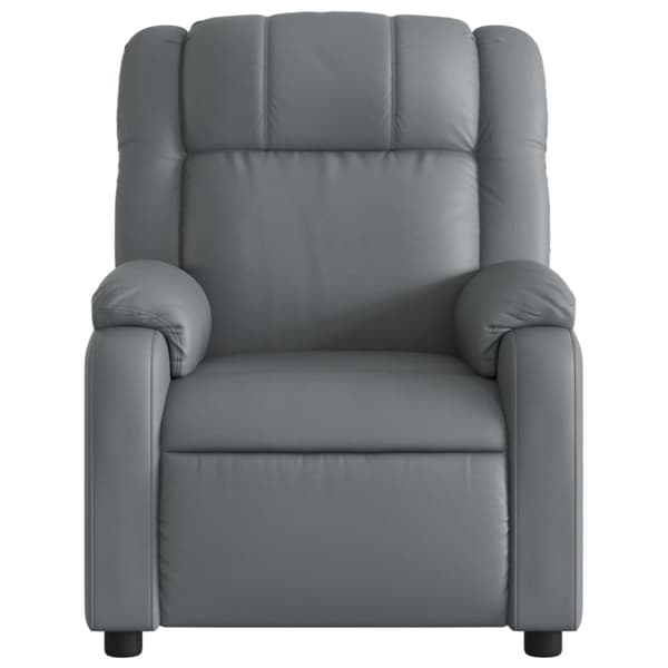 vidaXL Reclinerfåtölj grå konstläder