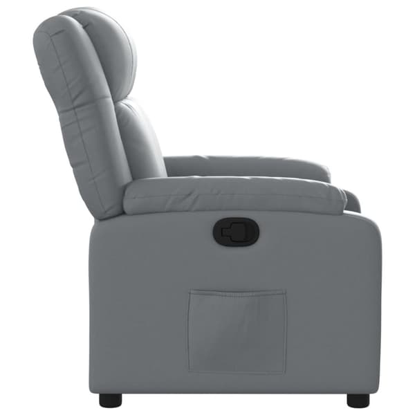vidaXL Reclinerfåtölj grå konstläder