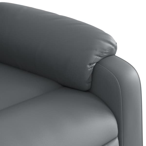 vidaXL Reclinerfåtölj grå konstläder