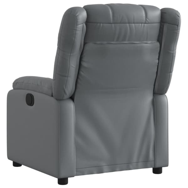vidaXL Reclinerfåtölj grå konstläder