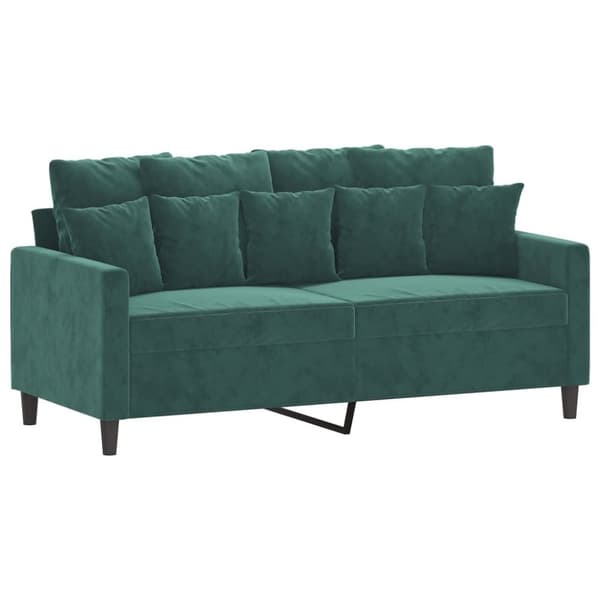 vidaXL Soffa 2-sits mörkgrön 140 cm sammet