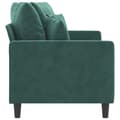Miniatyrbillede 3 af 8: vidaXL 2-personers sofa 140 cm fløjl mørkegrøn