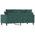 Miniatyrbillede 4 af 8: vidaXL 2-personers sofa 140 cm fløjl mørkegrøn