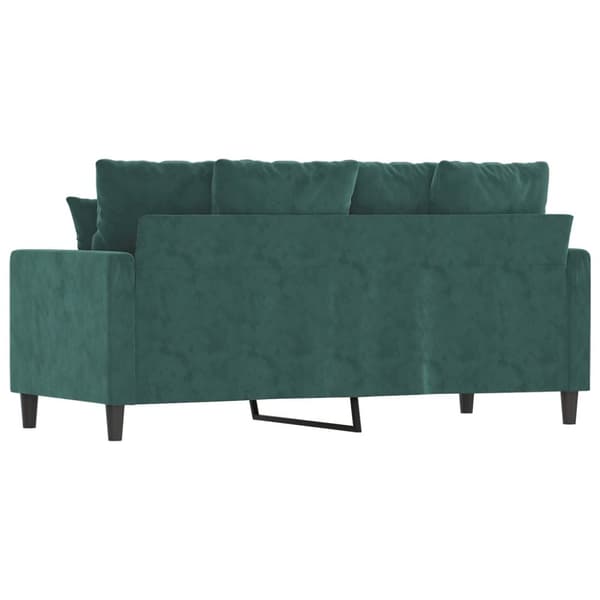 vidaXL 2-personers sofa 140 cm fløjl mørkegrøn