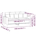 Miniatyrbillede 7 af 8: vidaXL 2-personers sofa 140 cm fløjl mørkegrøn