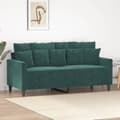 Miniatyrbillede 8 af 8: vidaXL 2-personers sofa 140 cm fløjl mørkegrøn