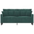 Miniatyrbillede 2 af 8: vidaXL 2-personers sofa 140 cm fløjl mørkegrøn