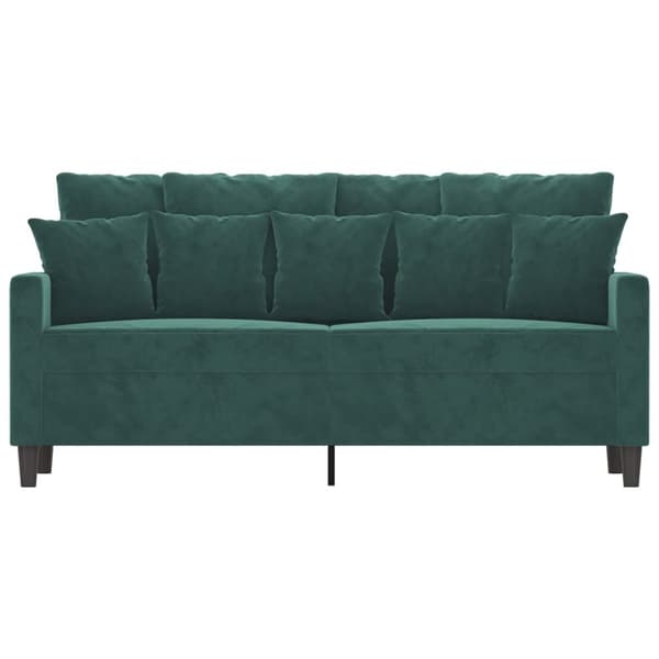 vidaXL 2-personers sofa 140 cm fløjl mørkegrøn