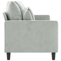 Miniatyrbillede 3 af 8: vidaXL 3-personers sofa 180 cm velour lysegrå