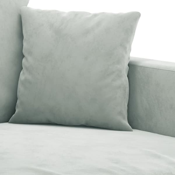 vidaXL 3-personers sofa 180 cm velour lysegrå