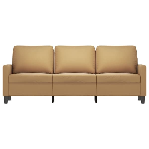 vidaXL 3-sitssoffa brun 180 cm sammet