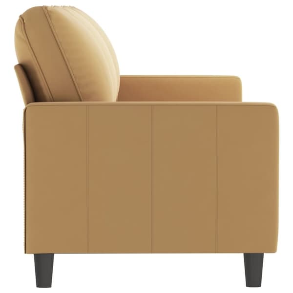 vidaXL 3-sitssoffa brun 180 cm sammet